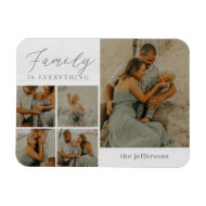 Familienkollage Rustikales, modernes Personalisier Magnet