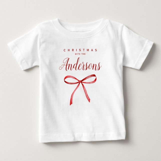Familienkongruenz der Weihnachtsbänder Baby T-shirt (Vorderseite)