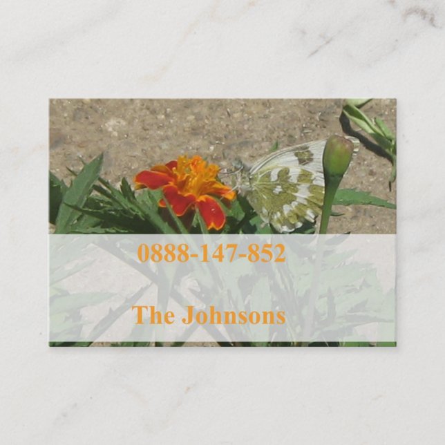 Familienkontaktkarten Telefonnummerkarte (Vorderseite)