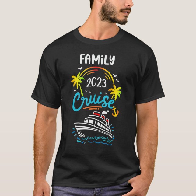 Familienkreuzfahrt 2023 Matching Group Vacation Cr T-Shirt (Vorderseite)