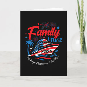 Familienkreuzfahrt 2025 4. Juli Patriotisch Amerik Karte