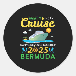 Familienkreuzfahrt 2025 Bermuda Erinnerungen Schaf Runder Aufkleber