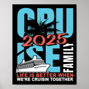Familienkreuzfahrt 2025 Cute passendes Outfit Kreu Poster