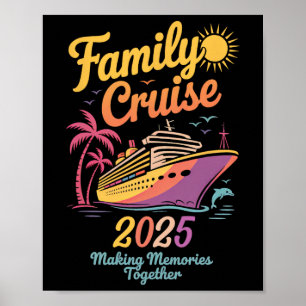 Familienkreuzfahrt 2025 Tie Dye Familienpassende U Poster