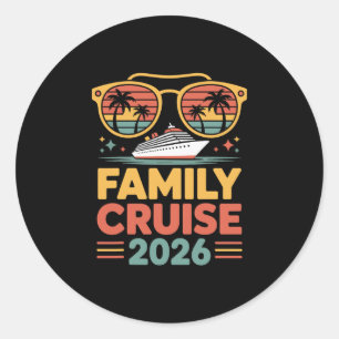 Familienkreuzfahrt 2026 Cruising 2  Runder Aufkleber
