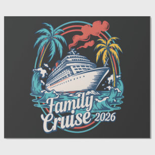 Familienkreuzfahrt 2026 Sommer Strandurlaub Famili Geschenkpapier