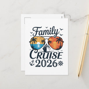 Familienkreuzfahrt 2026 Sommerferien Feiertagspostkarte
