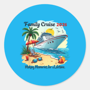 Familienkreuzfahrt 2026 Urlaubsreise Familientreff Runder Aufkleber
