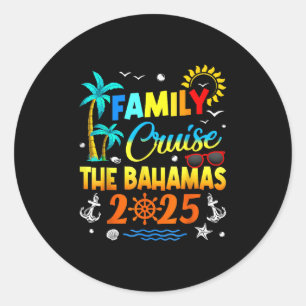 Familienkreuzfahrt Bahamas 2025 Sommer passende Fr Runder Aufkleber
