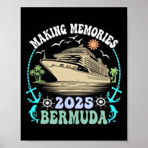 Familienkreuzfahrt Bermuda 2025 Sommer passende Fe Poster