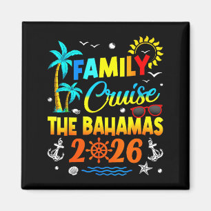 Familienkreuzfahrt der Frauen Bahamas Sommer Kunst Magnet