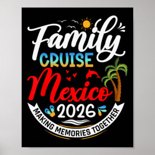 Familienkreuzfahrt Mexiko 2026 Sommer passender Ur Poster