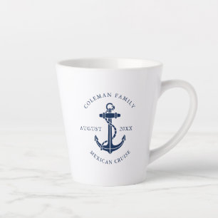 Familienkreuzfahrt mit Bootsanker, nautisches indi Milchtasse