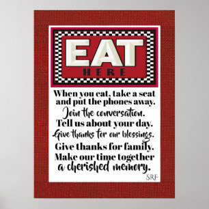 Familienküchenposter 4 poster