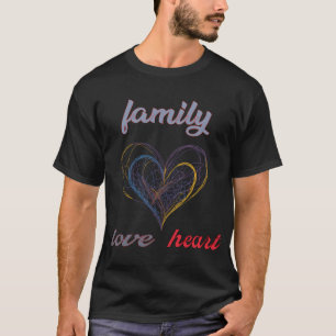 Familienliebe Herz T-Shirt