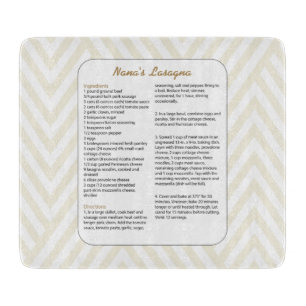 Familienlieblingsrezept Chevron - Lasagne Schneidebrett