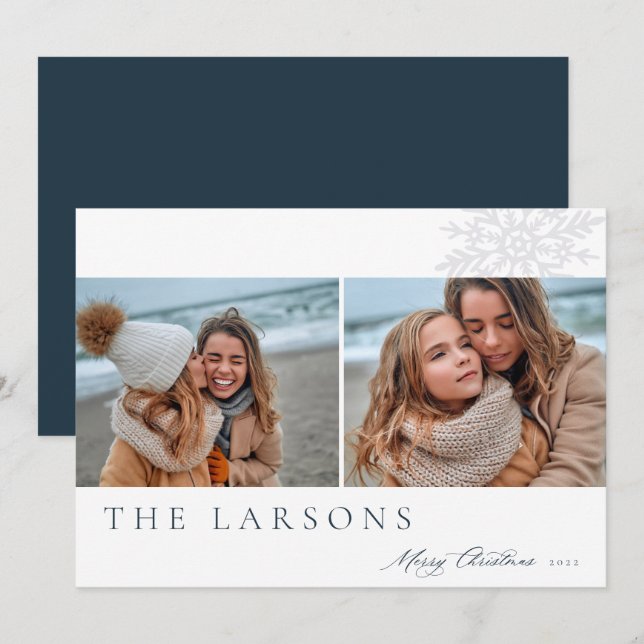 Familienmarquee | Frohe Weihnachten Zwei Foto (Vorne/Hinten)