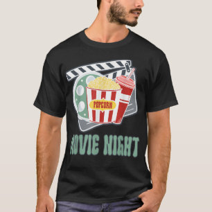 Familienmatte Popcorn Movie Night Marathon T-Shirt