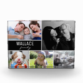 Familienmehrmaliges Foto Collage Weihnachtsgeschen