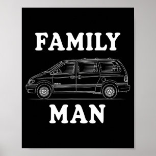 Familienmensch Minivan Humor Für Stolze Väter Lebe Poster