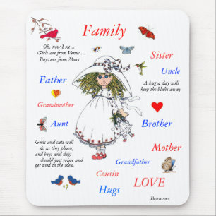 Familienmitglieder Mousepad