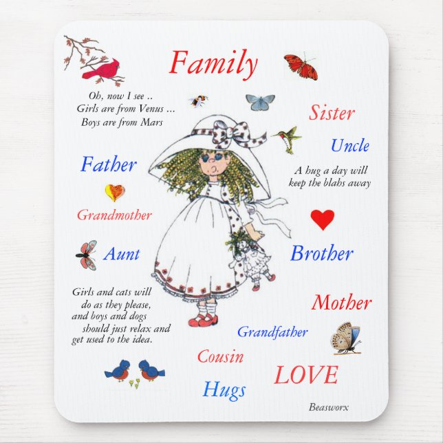 Familienmitglieder Mousepad (Vorne)
