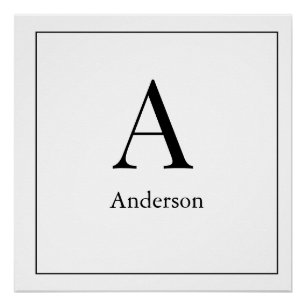 Familienmonogramm poster