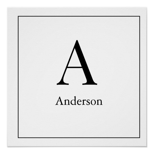 Familienmonogramm  poster (Vorderseite)