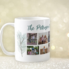 Familienname 10 Foto Collage Frohe Weihnachten Kaffeetasse