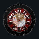 Familienname 1 Foto Spielzimmer Dartscheibe<br><div class="desc">Fügen Sie Ihren eigenen Namen zu diesem lustigen Familiensaal Dartboard. FUnique Geschenk für Geburtstage,  Weihnachten,  Vatertag oder einfach nur weil. Option für ein zentrales Foto.</div>