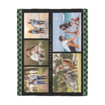 Familienname 5 Fotomaterial Collage Green Kariert