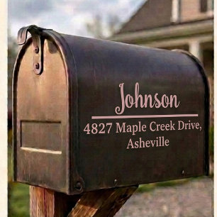Familienname & Adresse Briefkasten Personalisiert Aufkleber