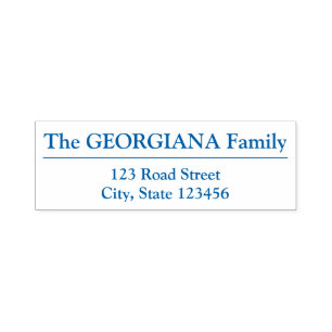 Familienname + Adresse + Trennlinie Permastempel