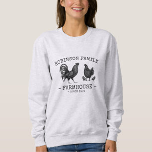 Familienname Bauernhof Hen Chicks Rooster Sweatshirt