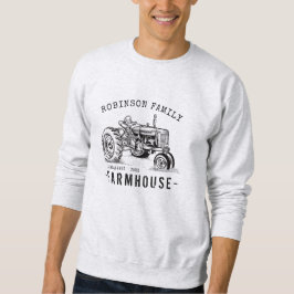 Familienname Bauernhof Rustikaler Vintager Traktor Sweatshirt