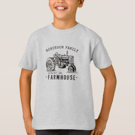Familienname Bauernhof Rustikaler Vintager Traktor T-Shirt