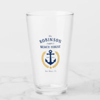 Familienname Beach House Anchor Gold Style Laurel