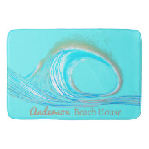 Familienname Beach House Aquamarin Ocean Wave