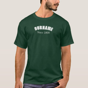 Familienname Collegiate Design T-Shirt
