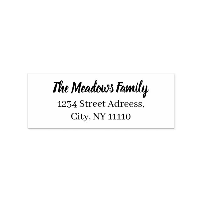 Familienname Custom 1" x 2,5" Briefmarke aus Kauts Gummistempel (Prägung)