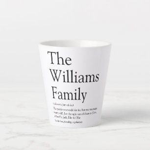 Familienname Definition Schwarz und Weiß Spaß Mode Milchtasse