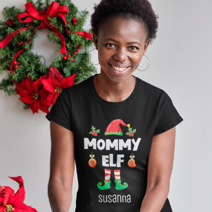 Familienname der Mommy elf, passend zu Weihnachten T-Shirt