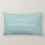 Familienname des Beach House Lendenkissen<br><div class="desc">Beach House Familienname Ankerdesign. Entsprechende Produkte finden Sie in der Kollektion "Beach Nautical Design Family Name". Sie sind herzlich eingeladen, meinen Laden für schönere Produkte zu besuchen.</div>