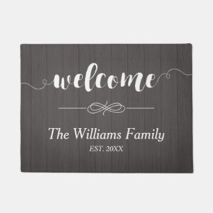 Familienname des Kalligraphie-willkommener Holz- Fußmatte