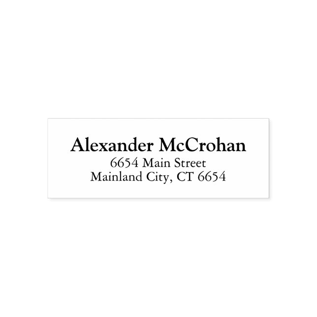 Familienname Einfache Typografie-Rücksendeadresse Permastempel (Design)