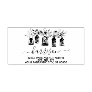 Familienname-elegante Gummistempel