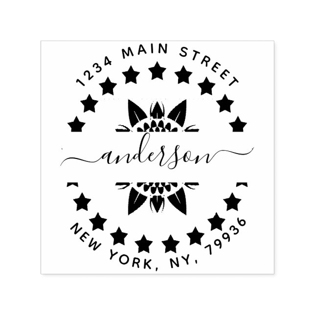 Familienname, Erstellen Sie Ihre eigene Round-Rück Permastempel (Design)