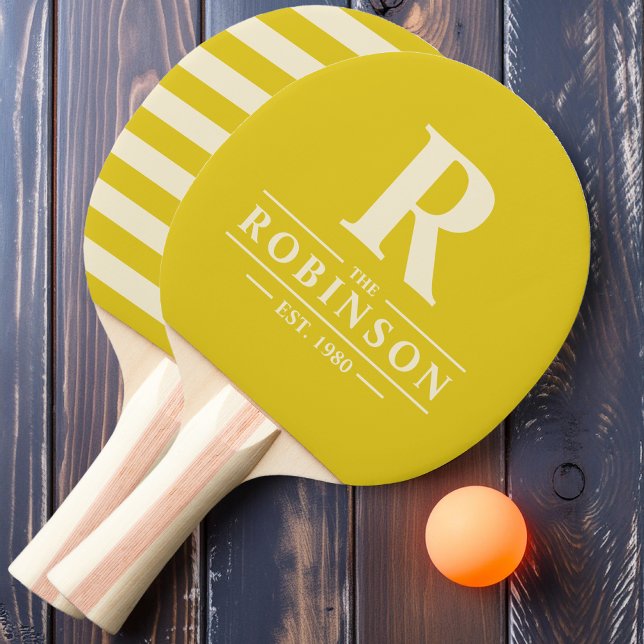 Familienname & Erstklassiges Polo Dark Lemon Tischtennis Schläger (Von Creator hochgeladen)
