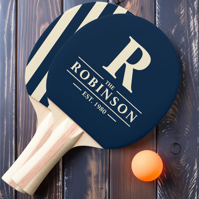 Familienname & Erstklassiges Polo Streifen Tischtennis Schläger (Von Creator hochgeladen)