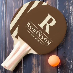 Familienname & Erstklassiges Polo Stripe Deep Fore Tischtennis Schläger